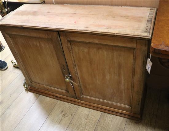 A pine wall cupboard W.99cm